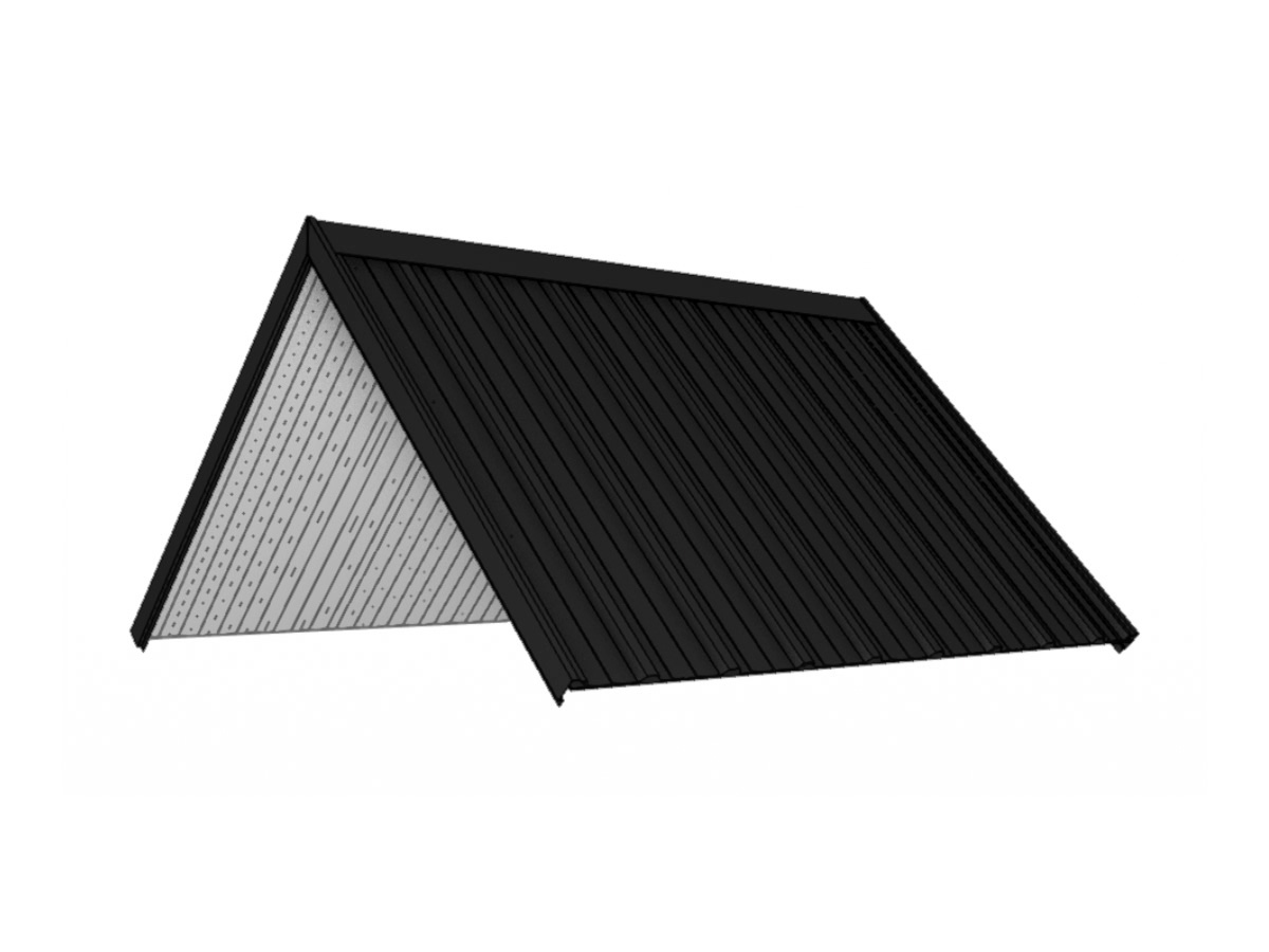 Dakpakket compleet, 3m x 3m, zwart mat, DIYDAK33ZM1