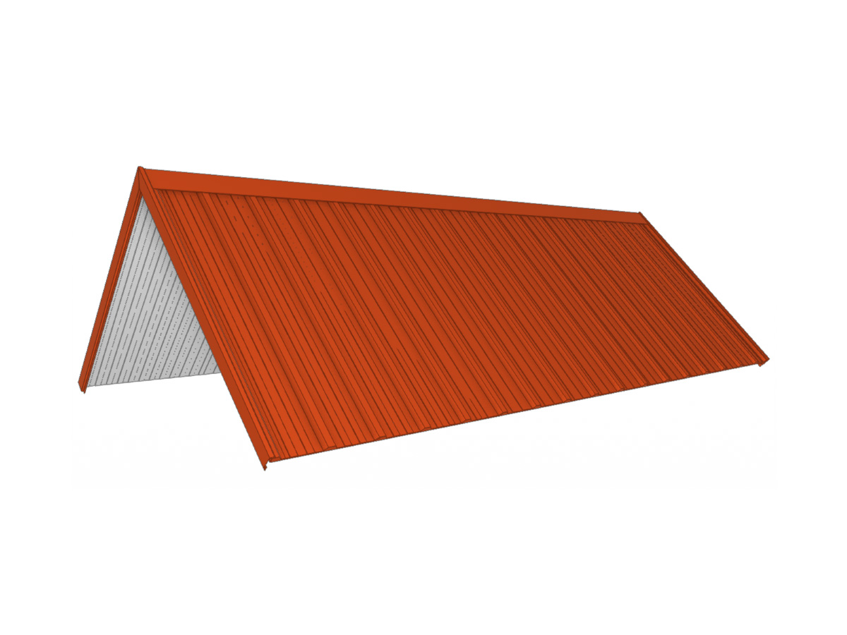 Dakpakket compleet, 4m x 8m, terracotta mat, DIYDAK48TM1
