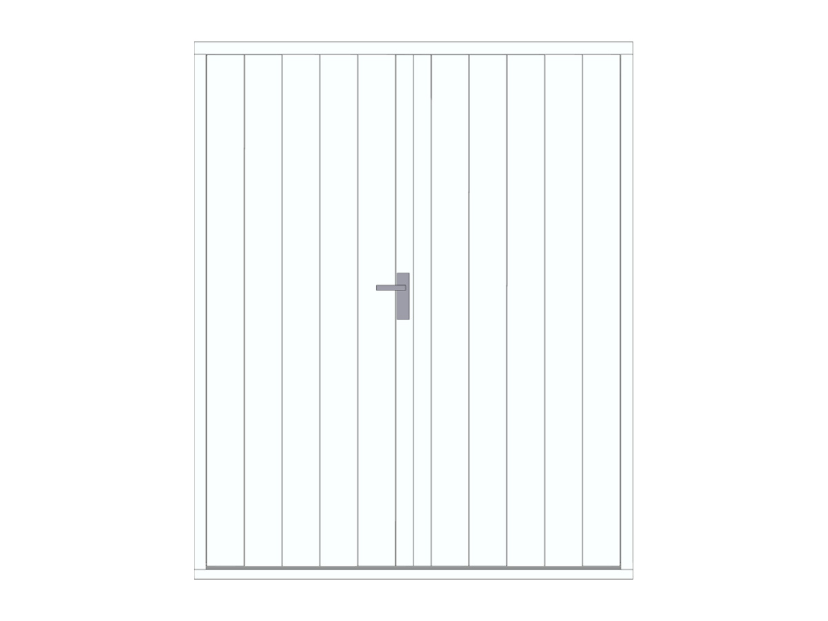 Hardhouten plaatdeur, dubbel, wit, DIY15DDW-LA