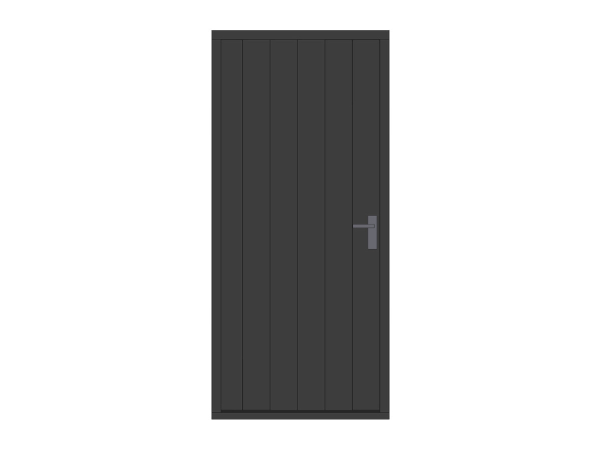 Hardhouten plaatdeur, zwart, DIY15DZ-LD