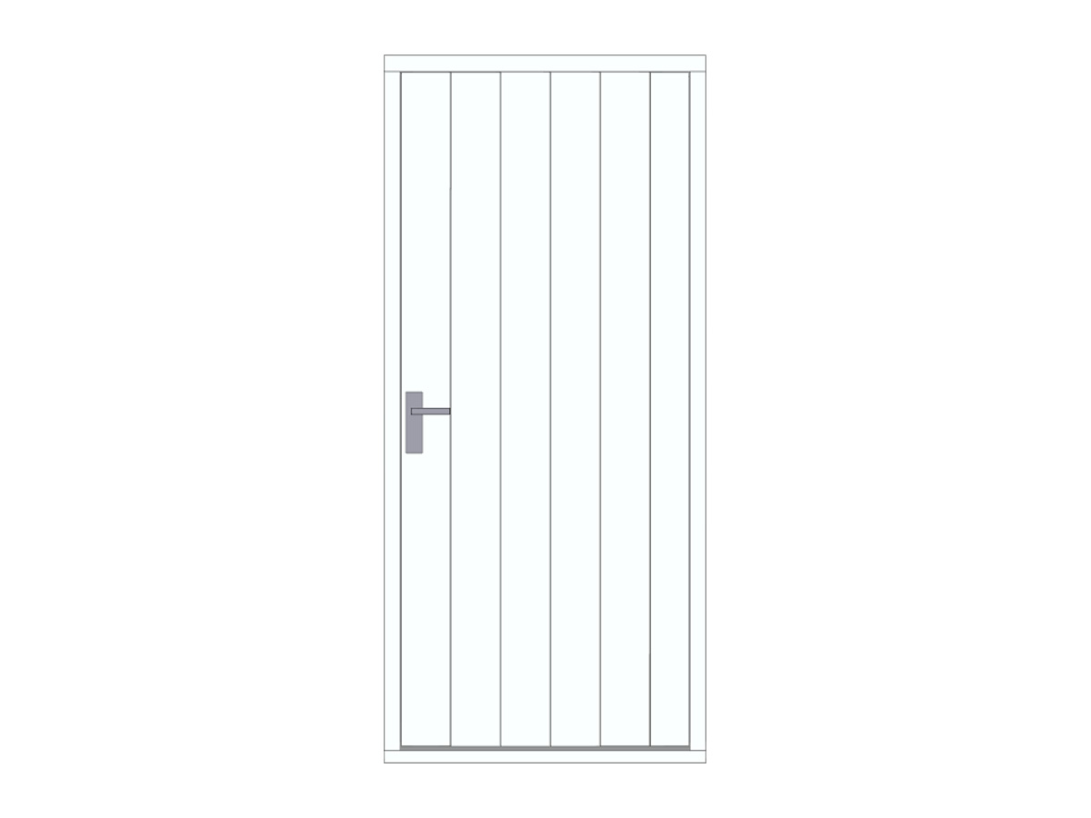 Hardhouten plaatdeur, wit, DIY15DW-RD