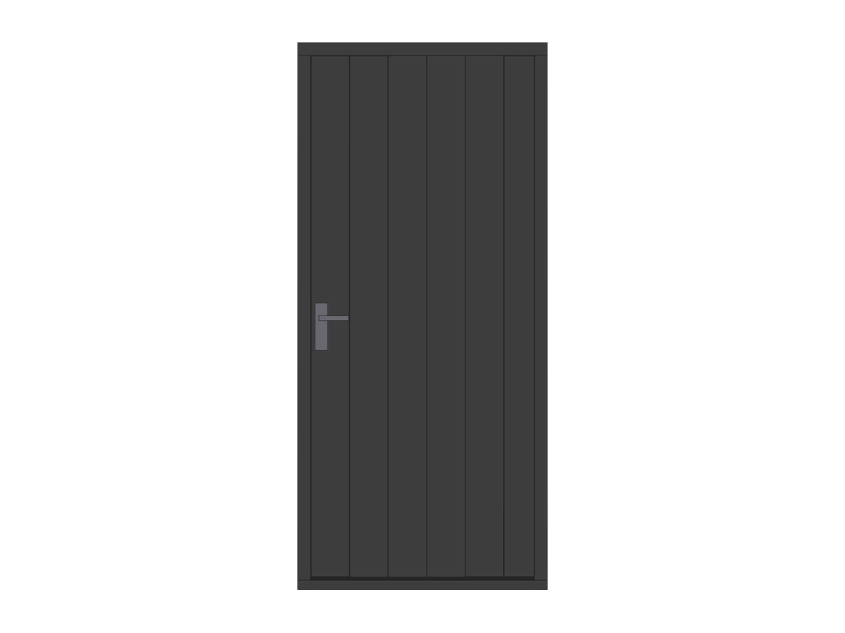 Hardhouten plaatdeur, zwart, DIY15DZ-RD
