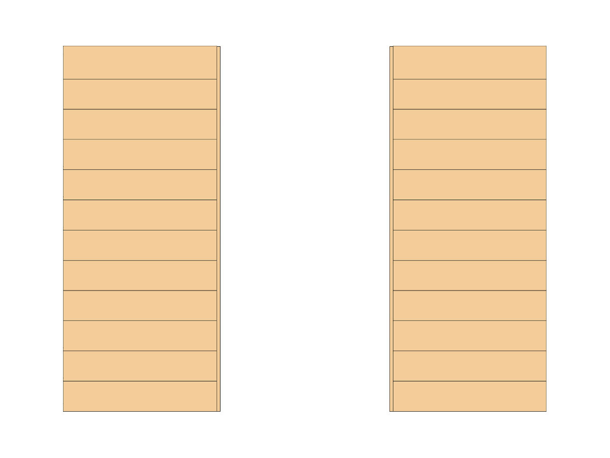 Wand blank voor loopdeur midden, 3m, DIYW3B3