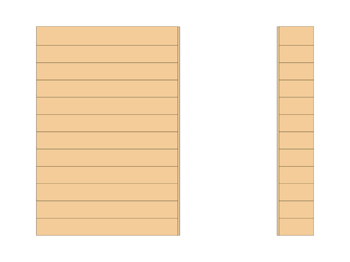 Wand blank voor loopdeur rechts, 3m, DIYW4B3