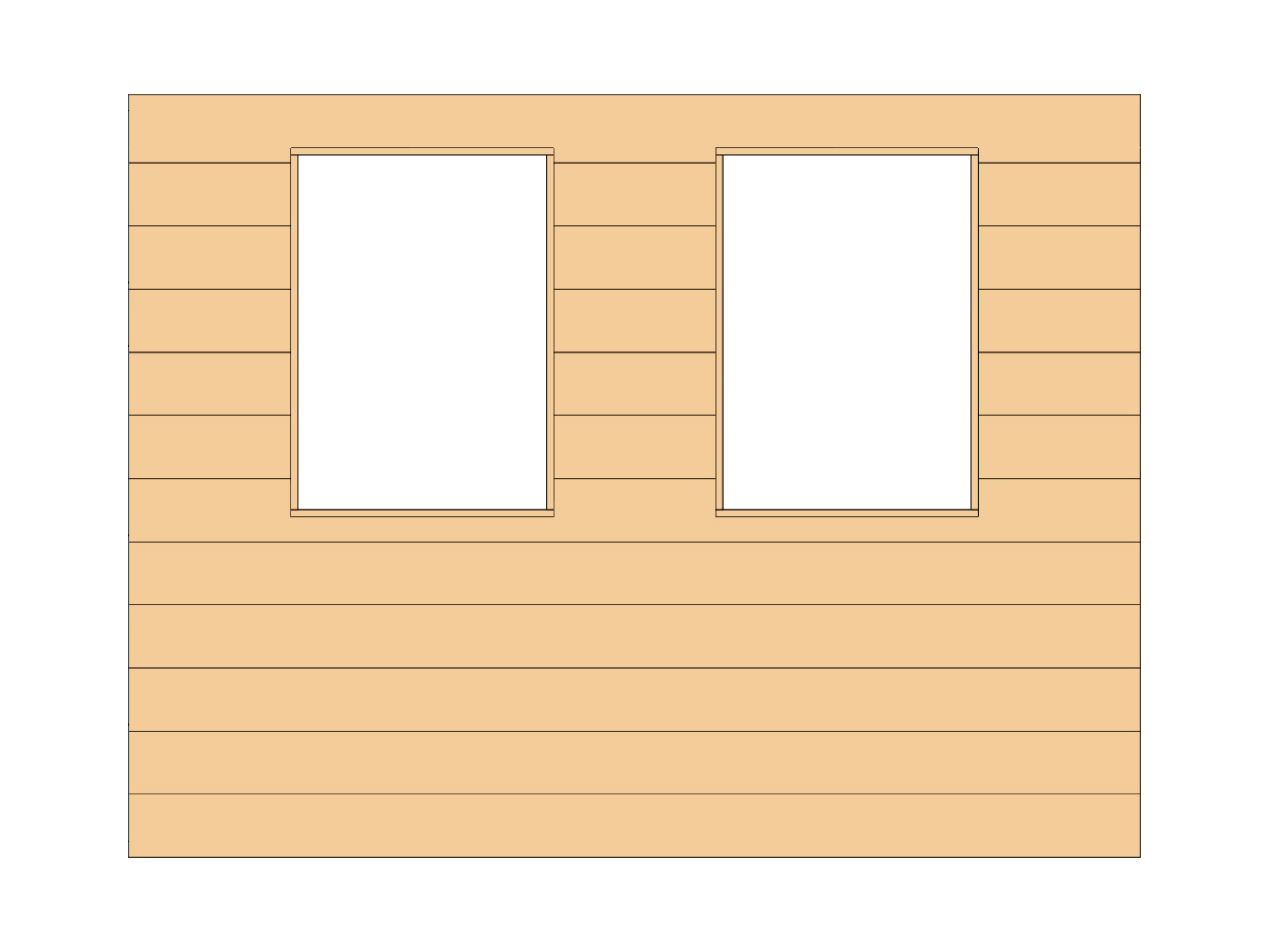 Wand blank voor 2 ramen, 3m, DIYW8B3