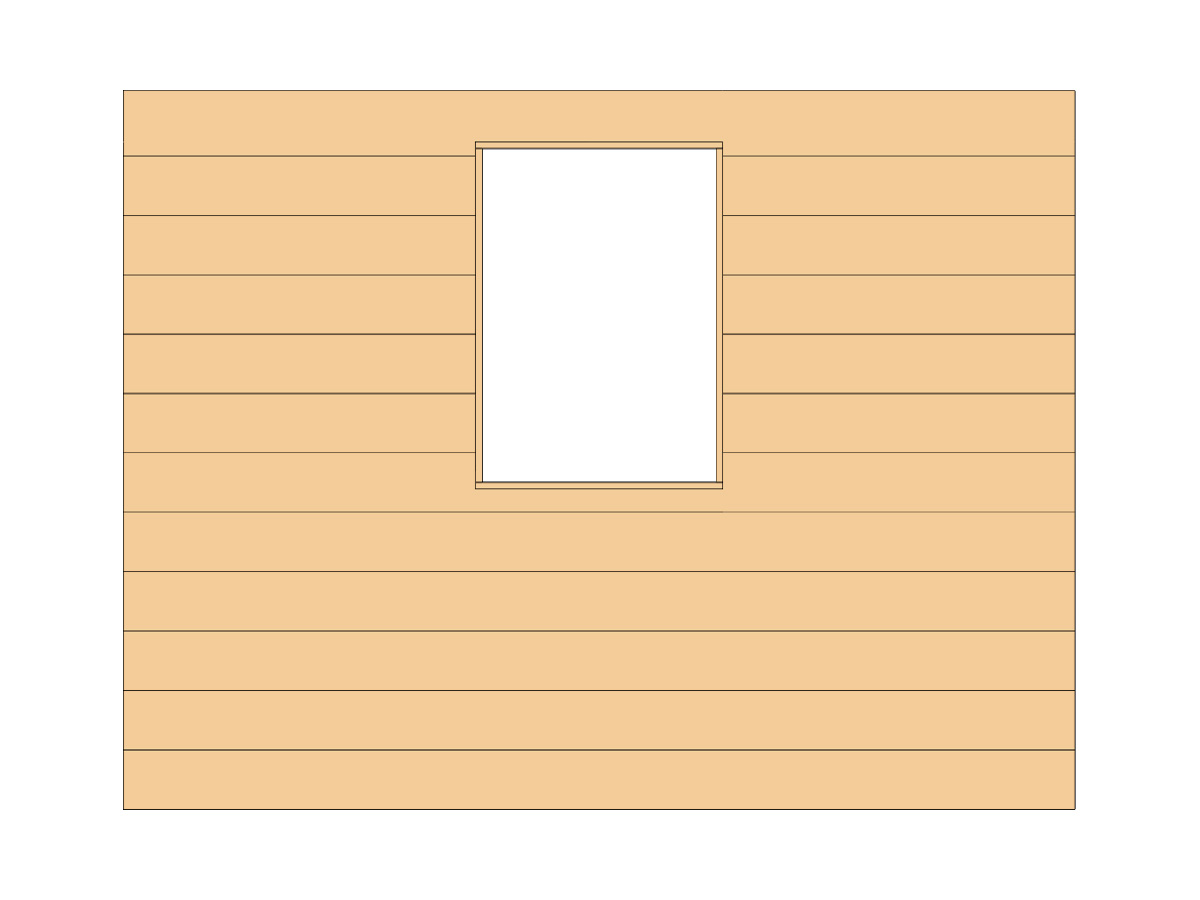 Wand blank voor 1 raam, 3m, DIYW9B3