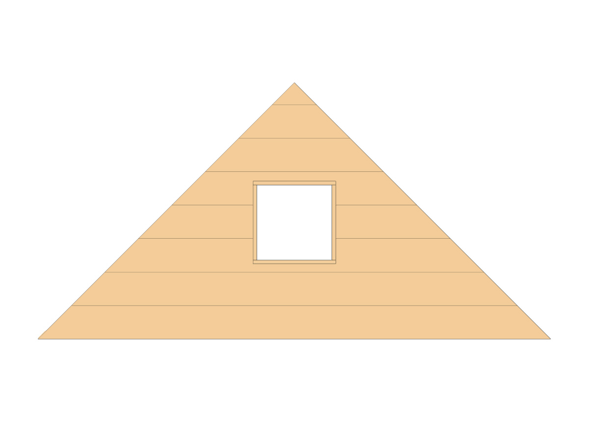 Nokwand blank voor 1 raam, 3m, DIYWN11B3