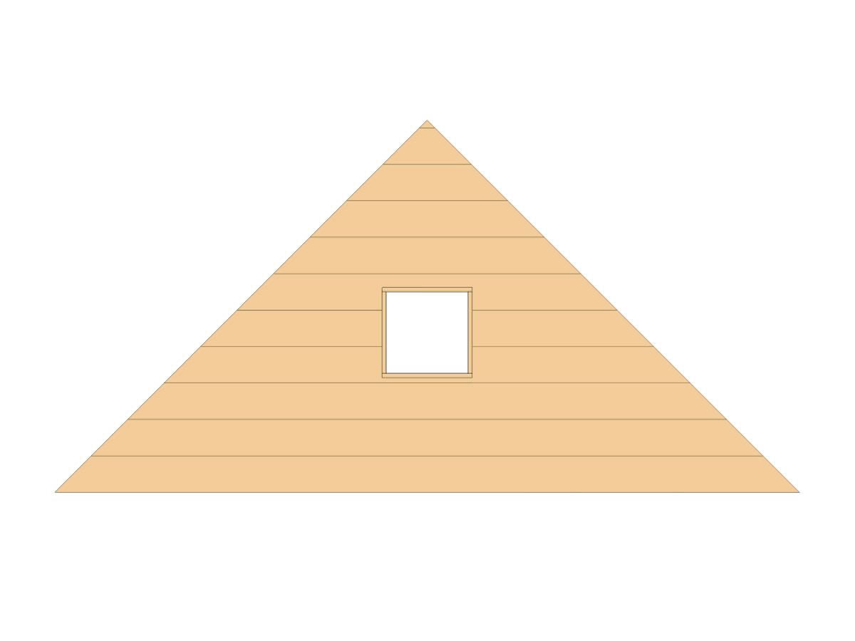 Nokwand blank voor 1 raam, 4m, DIYWN11B4