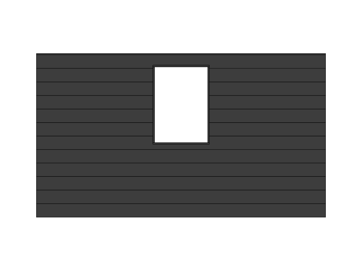 Wand zwart voor 1 raam, 4m, DIYW9Z4